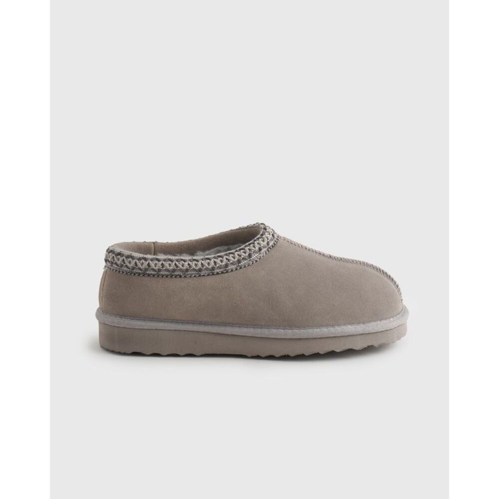 Quince Womens Australian Shearling Clog Slipper Light Grey Shoes 7